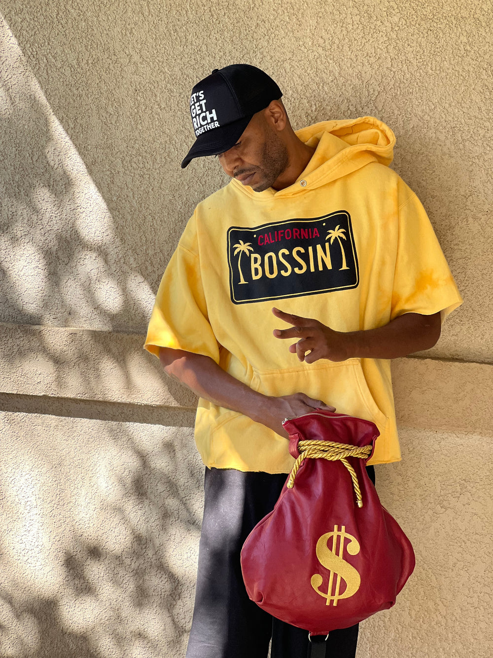 California Bossin’ One-of-One Bleached Hoodie – XL