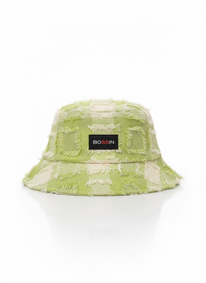 BOSSIN Limelight Distressed Bucket Hat
