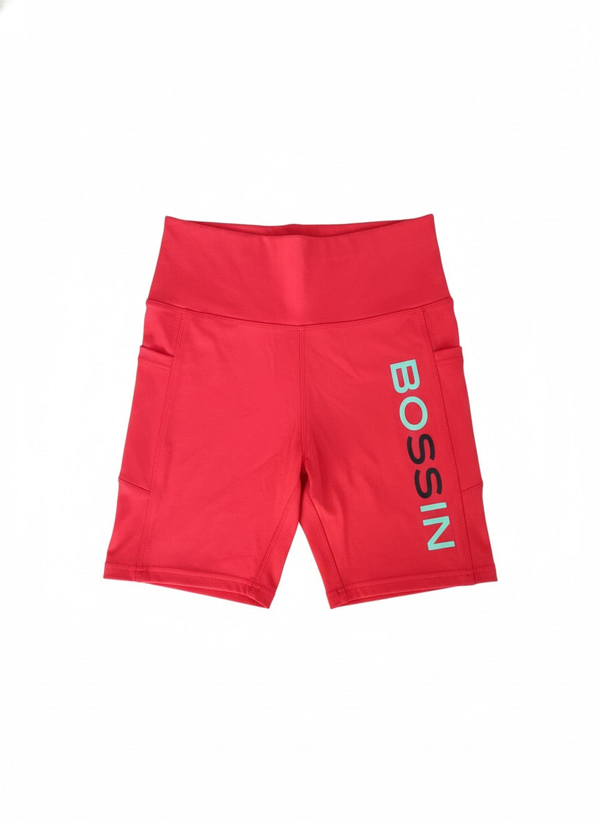 BOSSIN Fire Engine Waist Slimming Biker Shorts