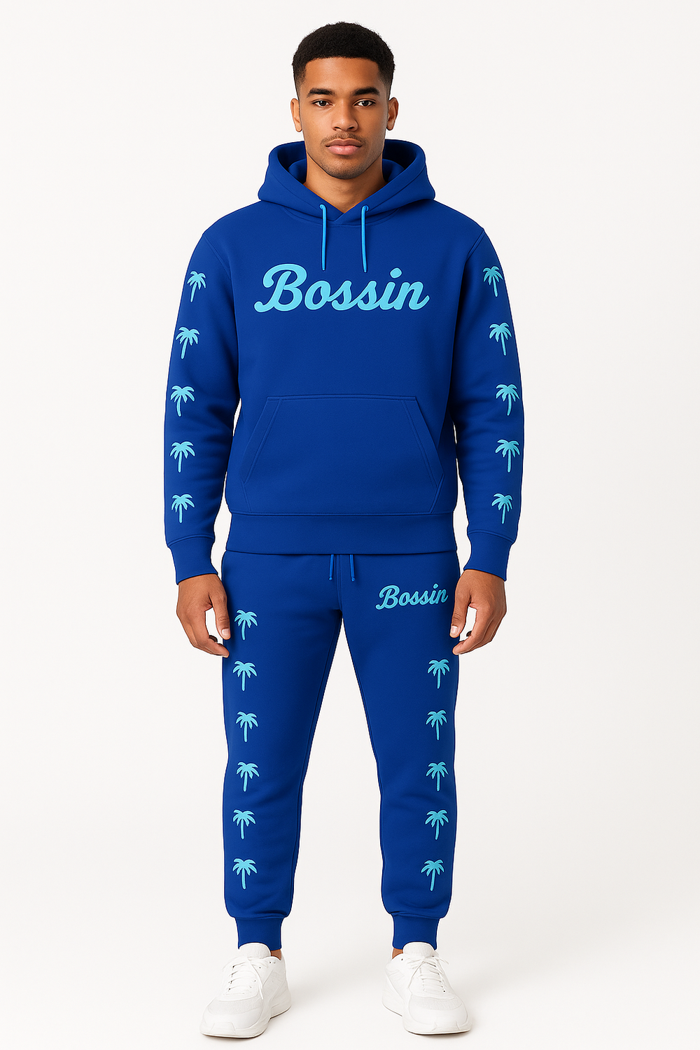 BOSSIN Blue Treez Royalty Hoodie & Joggers Set